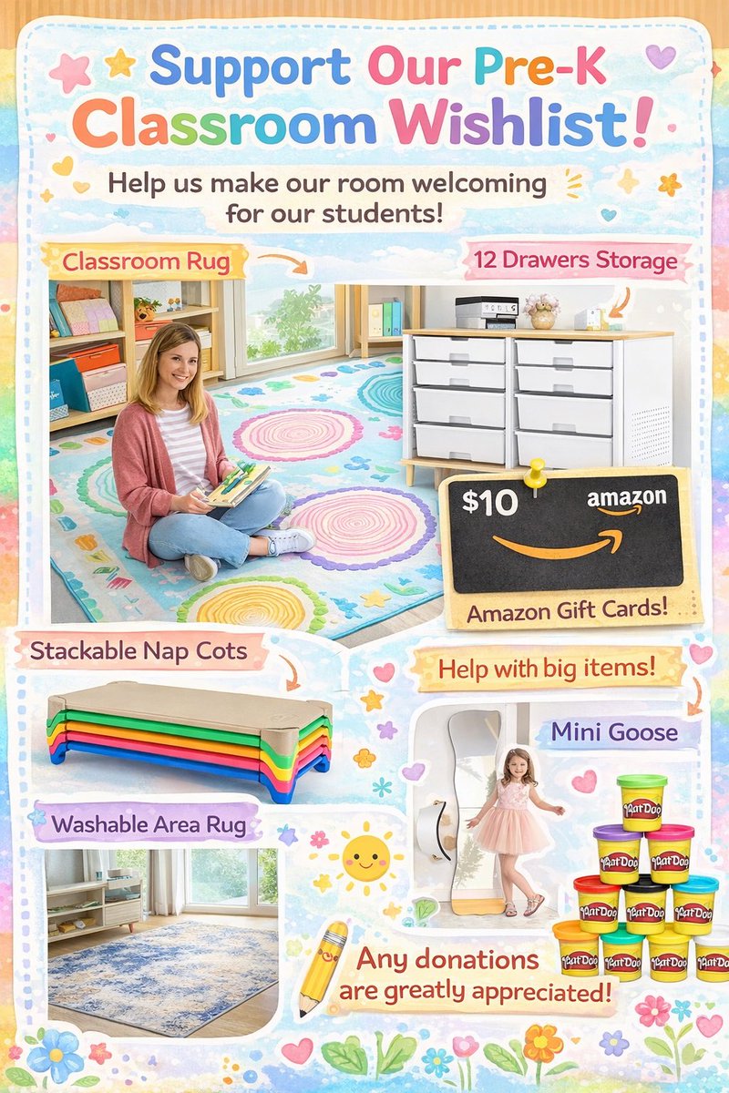Amanda664789867's tweet image. Check out this Gift List I just created. amazon.com/registries/gl/…

#TeachersOfTwitter #PreK #TeacherWishlist #ClearTheList #SupportATeacher #HelpMyClassroom #TeachersHelpingTeachers #EarlyChildhood #TeacherLife #SpreadKindness #RT #Share #GoViral