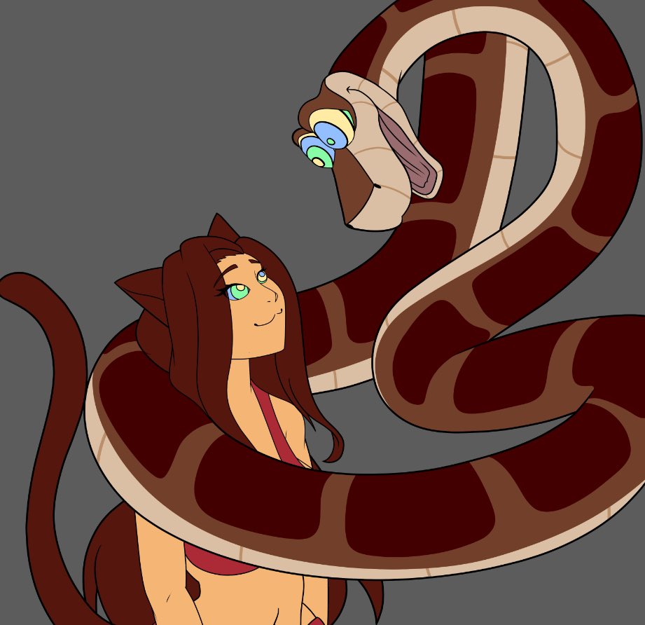 kitnosis's tweet photo. Some wips of a new project

I like how it's turning our so far but i'm split on how to continue+end it

Options are: skip straight to the vore or some coiling action in the trees and THEN vore (or maybe just save her in the end idk)

Poll in comments if you'd like to help me out! https://t.co/TgSpAP5mZg