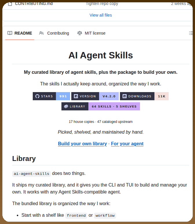 tom_doerr's tweet image. Library and toolkit for AI agent skills

github.com/MoizIbnYousaf/…