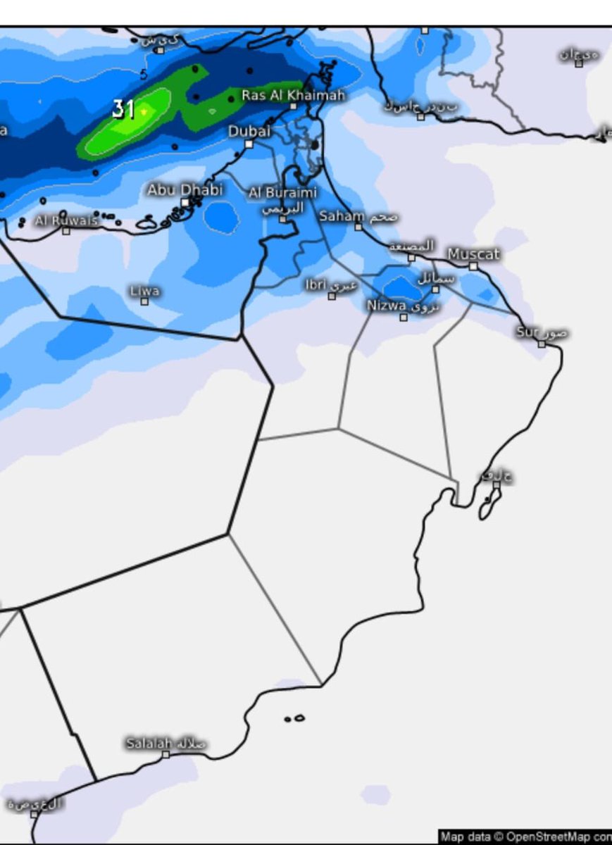suroman992's tweet photo. ##اخدود 
اخدود قادم بحول الله من مساء اليوم يبداء تاثيره على الامارات ومسندم ثم الباطنه التاثيرات غير متعمقه ومجمل الامطار بين الخفيفة والمتوسطة بسبب مزاحمة المرتفع للاخدود 
قد تكون الاجواء جميلة على السواحل من مسقط حتى صور والله اعلم https://t.co/q1IC27oUwY