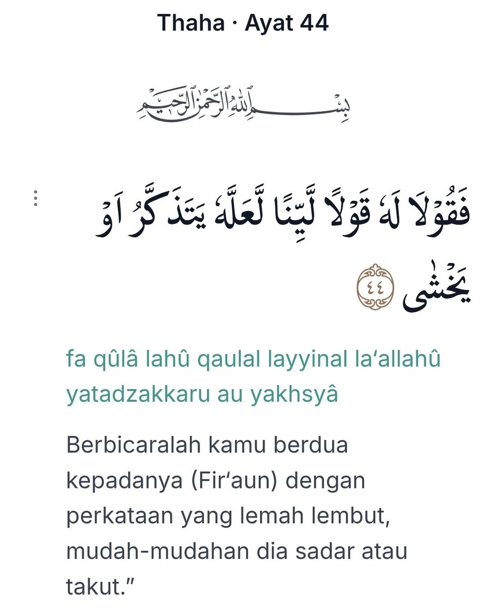 levliosa's tweet photo. Padahal sekelas raja iblis kayak Fir'aun aja Tuhan masih nyuruh buat berbicara LEMAH LEMBUT. Gak pake najis, jijik, kontal kontol, makan tai, hellnah siapa yg lebih krisis moral di sini? https://t.co/eWw61q1drz