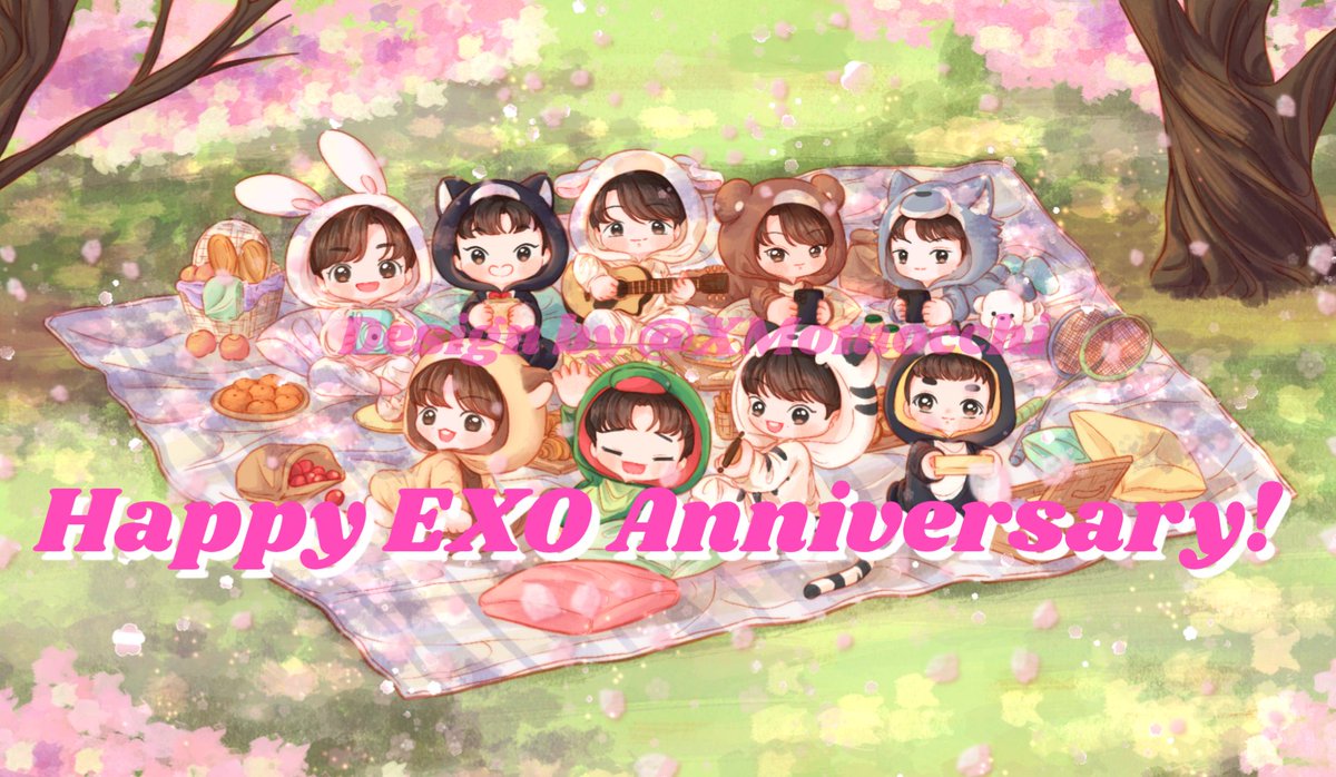 Happy 14 Years to EXO! We will always be here to support our boys💖

Here is one of our favorite commissions from the past to celebrate! Thank you to <a href="/XMomocchi/">Mocchi ☽̶☾ 𖧷</a> for the art, we still love it years later!

#14YearsWithEXO
#EXO14thAnniversary
#OurUniverseCalledEXO