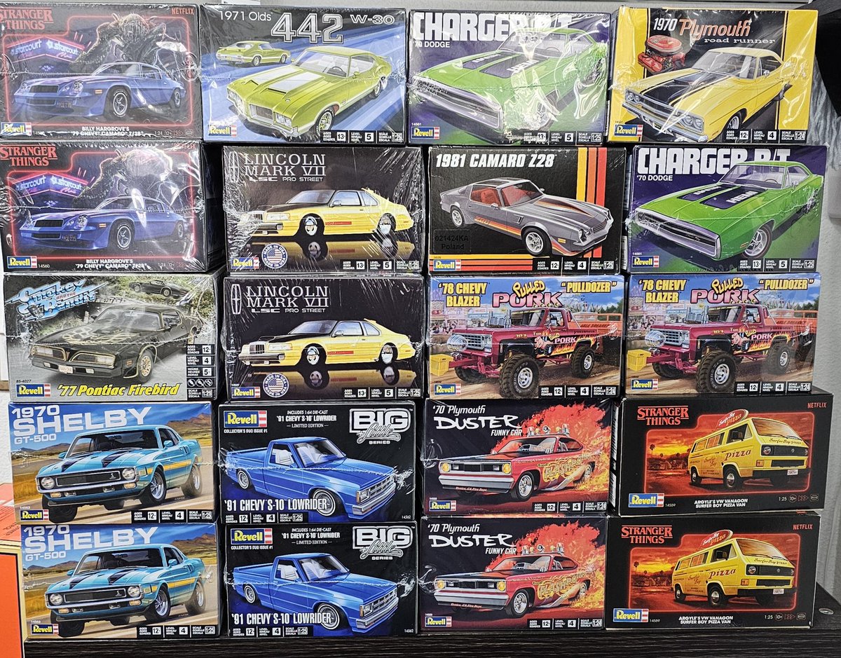 MojaveRailroad's tweet image. Back in stock plus more new Revell Kits. Just a sample. Also online in our store. #westsidetrains #hobbystore #hobbyshop #lasvegas #modelkits