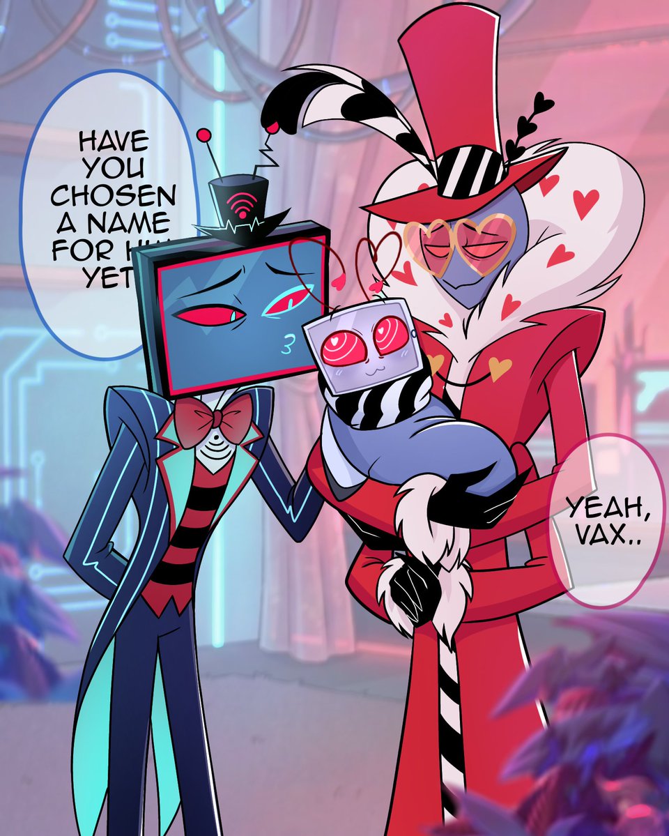 RaivennnHughes's tweet image. Inspired by the following moments :3
#Voxval #Valentino #vox #HazbinHotel #StaticMoth #HazbinhotelVax #Vax