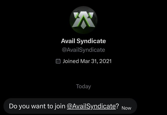Avail Syndicate tweet media