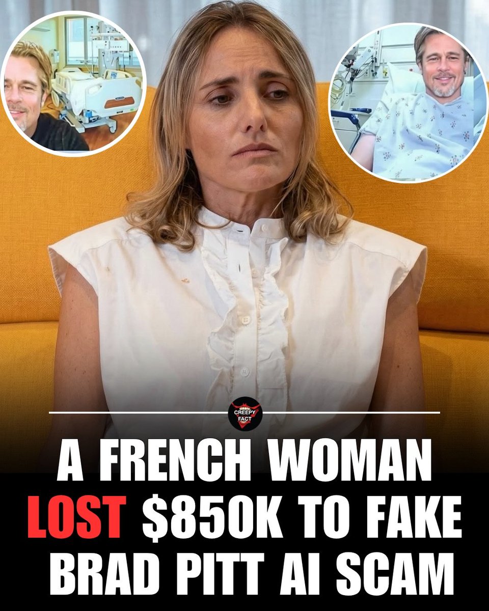 worldranking_'s tweet image. She divorced her millionaire husband for fake Brad Pitt. Plot twist: It was Nigerian scammers with AI.