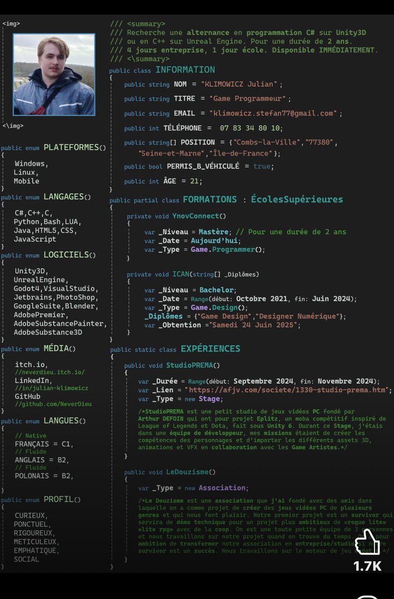 AlexydaveCode's tweet photo. Came across this CV on LinkedIn 😭 https://t.co/wriazj4t7U