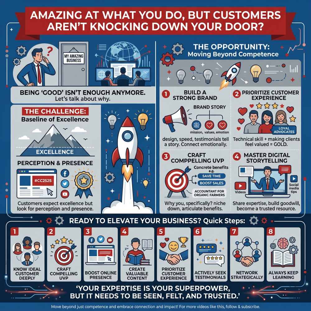 SFDigital2's tweet image. We often believe our skills alone will bring clients, but the game has changed. It's about perception, connection, and exceptional experience. 

Read the full blog. Link below in the comment 👇

#businessgrowth  #businessgrowthstrategy  #businessgrowthadvice