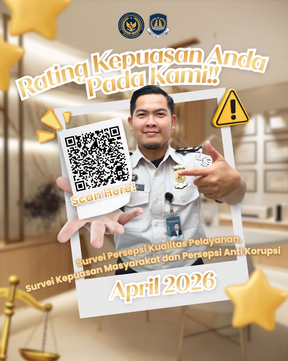 imigrasikaltim's tweet photo. Yuk isi survei layanan Kanwil Ditjen Imigrasi Kaltim dengan scan QR code 🙌
Cepat, mudah, dan bantu kami tingkatkan pelayanan yang lebih prima &amp; berintegritas. ✨ https://t.co/DKQWXuSoXb