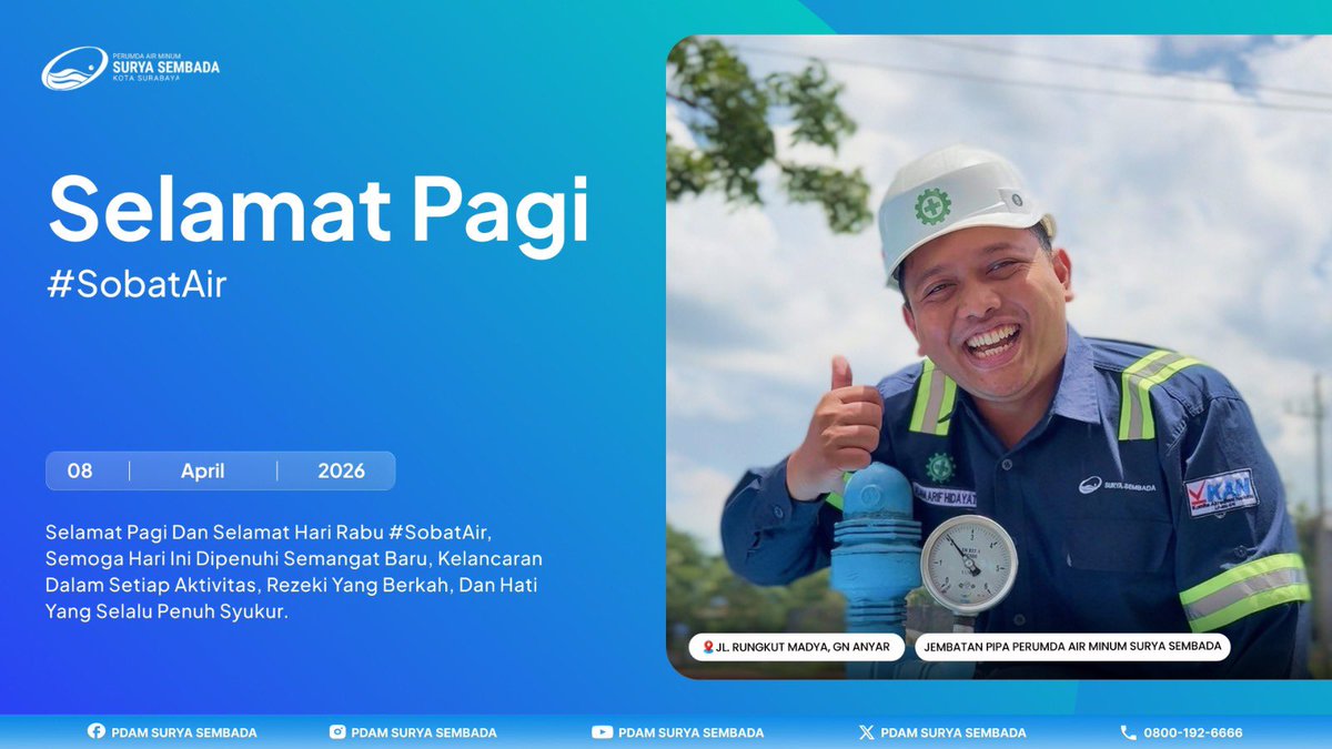 Perumda Air Minum Surya Sembada Kota Surabaya tweet media