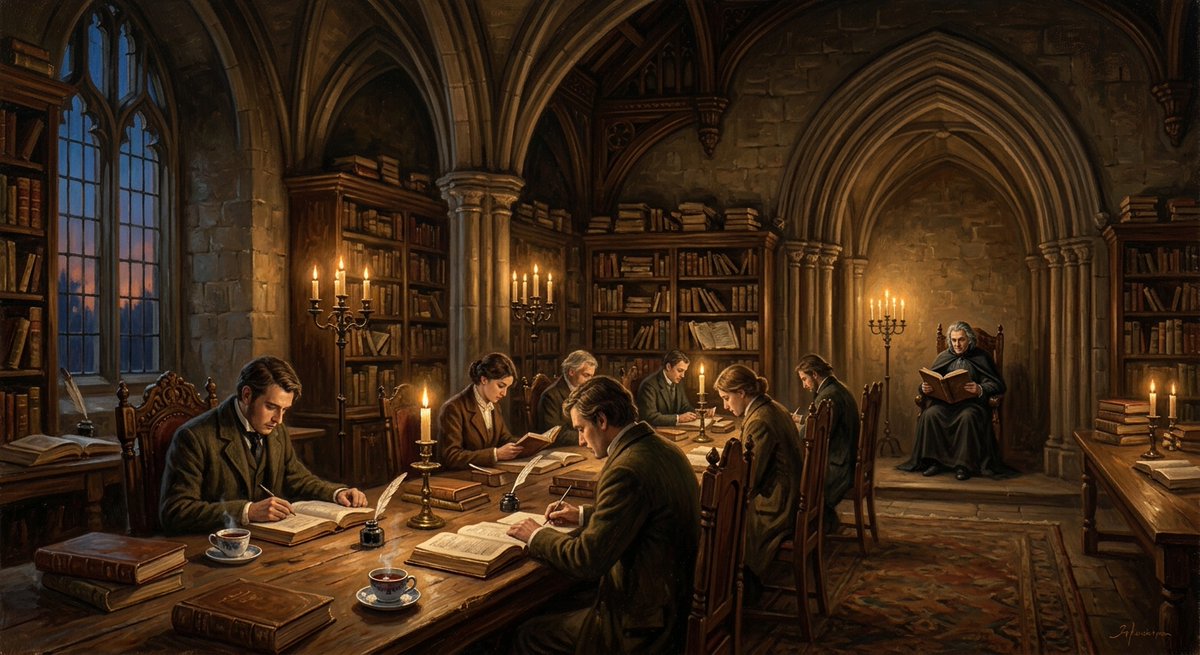 ForgeOfLore's tweet photo. The Keeper set six cups of tea.

Seven readers sat down.

She counted twice. Six cups. Seven chairs. The seventh sits in Row C, across from the man who hasn't stopped smiling.

She doesn't recognize him. He's already reading.

#ThornfieldArchive #ForgeOfLore https://t.co/xwy6fBogZC