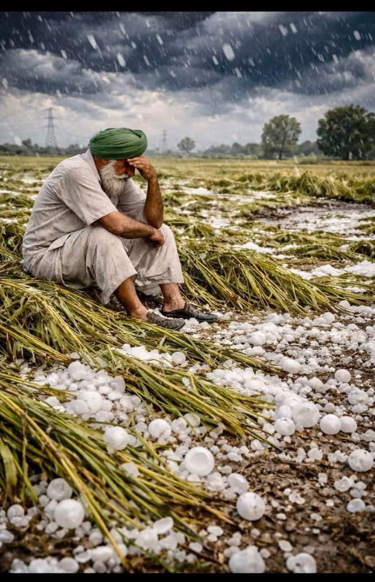 insanooo7's tweet photo. अन्नदाता की फसल पर ओलों की मार,
अब तू ही रहमत कर परवरदिगार 🤲🤲🙏
#Farmer
#RainThreat
#GodSave https://t.co/SX2YOSnwha