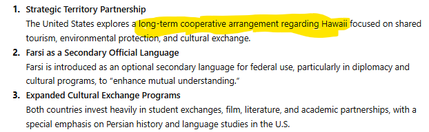 Latest demands from our Iranian rulers