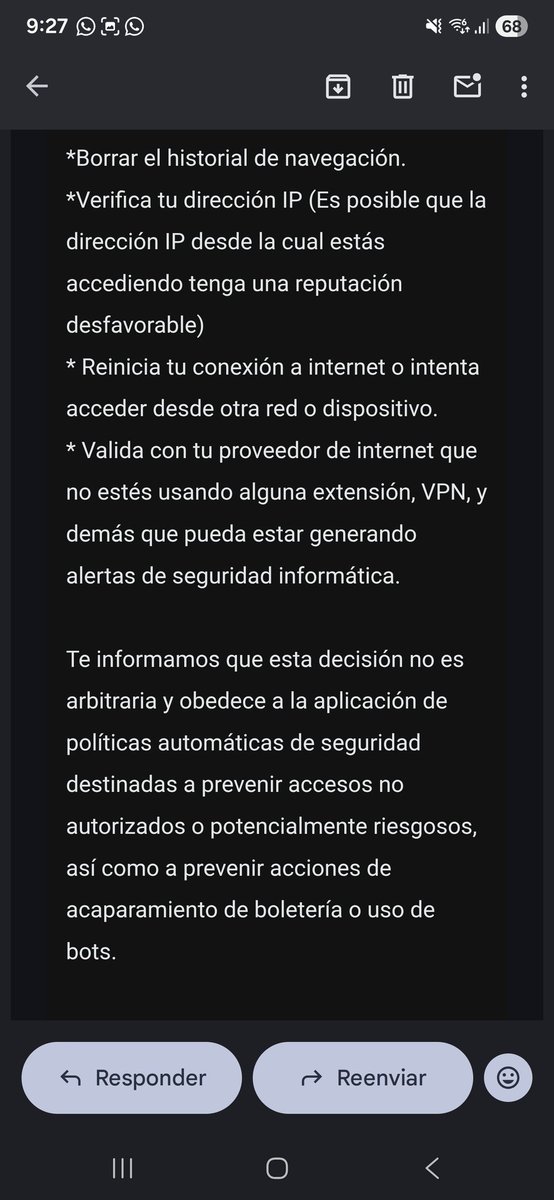 Meylin94's tweet photo. @thverittoo Me sucedió y esta fue su respuesta... tikemaster colombia https://t.co/5ZgzohO0pN
