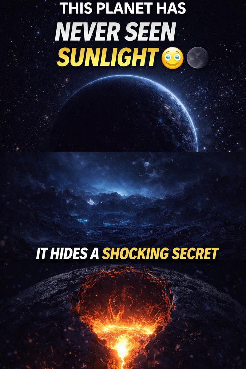 Aryaj28's tweet photo. This Planet Has Never Seen Sunlight 😳🌑
No sunrise… no light…

Just endless darkness.

One of the most mysterious planets ever imagined.
Watch it on YouTube link 👇 👇 👇 

https://t.co/ER7P3XNPVc

 #curiosityhubxlovedecode
#space #astronomy #science #exoplanet https://t.co/xnDkLDfTfD