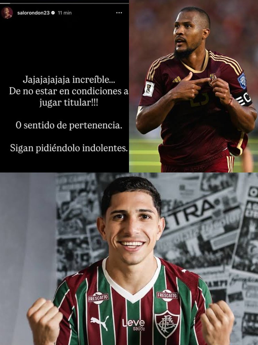 SVargasOK's tweet photo. ⚠️🇻🇪 Jefferson Savarino, sobre su cruce con Salomón Rondón:

​"La verdad fue algo que me sorprendió, aún viniendo más de un compañero de selección. Pero bueno, 'Salo' es un jugador al cual siempre he respetado y él lo sabe, tanto dentro como fuera del campo.

​Mi ausencia en la selección fue siempre en comunicación con la Federación. Yo venía con una sobrecarga y una contractura en mi pierna derecha; sabemos que no es una lesión, pero requiere siete u ocho días parado. Estuve casi siete días parado, luego entrené y me sentí bien para el partido contra Corinthians, y por eso fue que jugué.

​Pero siempre estuve en comunicación con la selección, con el asistente de la selección y bueno... la verdad quiero que ese tema se quede ahí. 
​
Creo que ahora tenemos que estar más unidos que nunca y esperar este proceso de Vizcarrondo. Quiero dejar bien claro que mi compromiso con la selección va a ser siempre lo primordial en mi carrera".

🗞 @LiderEsDeporte.