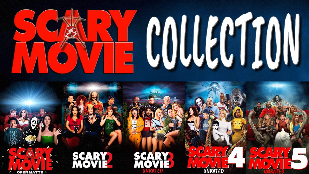 DESIRExDEATH's tweet photo. ＳＣＡＲＹ ＭＯＶＩＥ 𝗖𝗢𝗟𝗟𝗘𝗖𝗧𝗜𝗢𝗡 (2000-2013)

An American parody film series originally from the
Wayans that primarily spoofs pop culture &amp; horror films.

SM 1 [open matte] • SM 3-5 [Unrated versions]
♫ ᴇɴɢʟɪsʜ 5.1 + sᴜʙᴛɪᴛʟᴇs • ⎙ 20.6 ɢʙ [1080p] https://t.co/OEfvWFvhiC