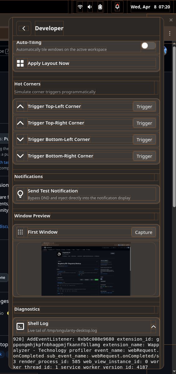 brombinmirko's tweet image. Development tools for Singularity Desktop? Yes!

More info at: sinty.dev

#linux #windows #opensource #development #design