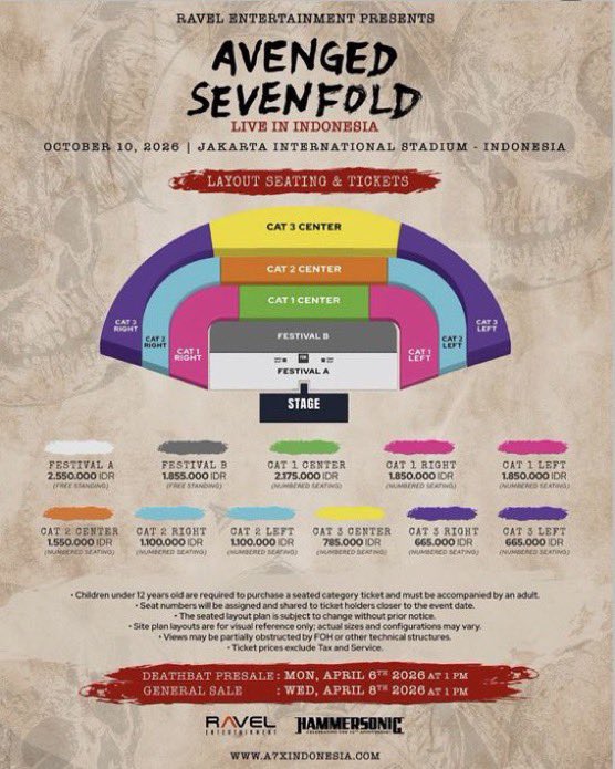 bandworkss's tweet photo. ᪤  ̥ ݁ JASTIP / TICKETING SERVICE  ݁ ̥ ᪤
Avenged Sevenfold Live in Jakarta

᪤ no DP
᪤ 100% trusted &amp; experienced! @jastipintiket (IG)
᪤ war only (data pribadi &amp; selfpayment)

——————
#wts #wtb #zonauang jasa war jaswar jastip tix tiket ticket a7x jkt ticketing https://t.co/PRmzzRV2Qh