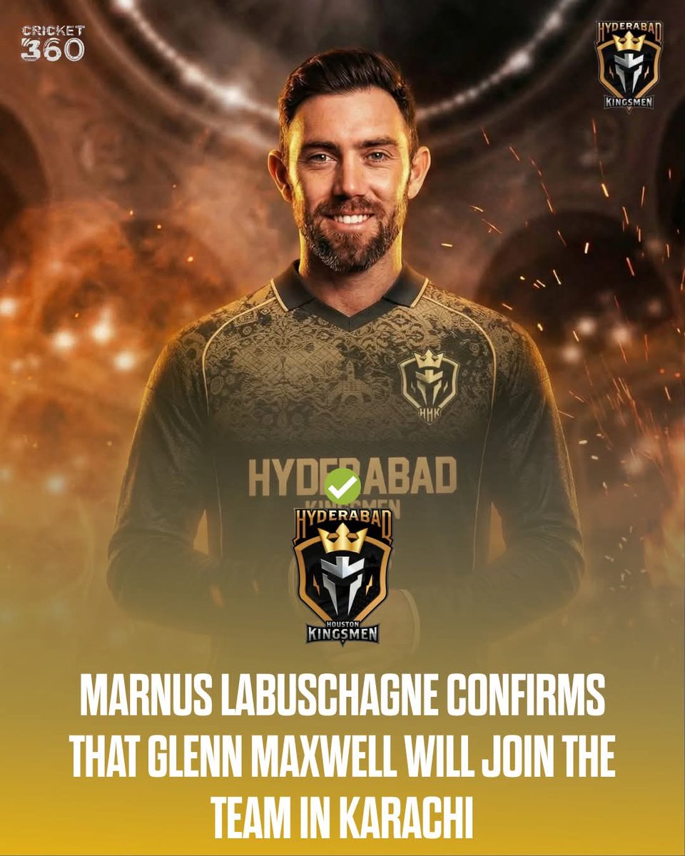 Cric247Pk's tweet image. Marnus Labuschagne confirms that Glenn Maxwell will join the team in Karachi.

#Maxwell