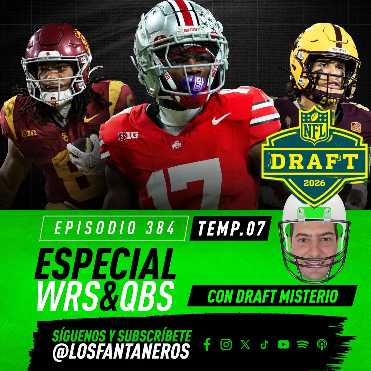 losfantaneros's tweet image. No se pierdan el capítulo de mañana por la noche en #YouTubeLive #NFLFantasy #NFLDraft