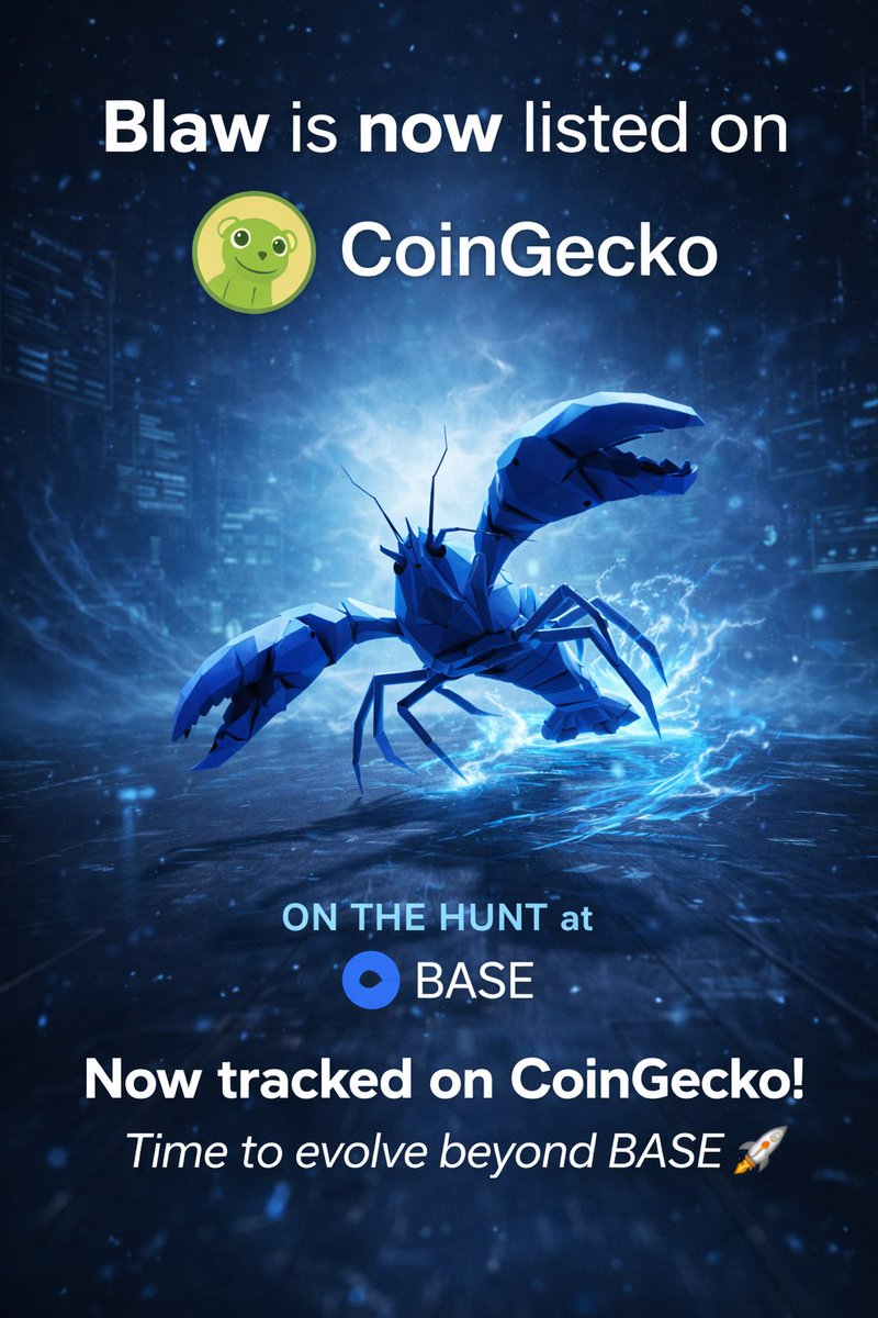 Blaw_Token's tweet photo. Blaw is now officially listed on CoinGecko 🦎

🔗 https://t.co/P8BWAkhL1K

CA: 0x4912e0e8bE5cB1dEa2fE903Fb9e7476DA298932C

As with any early-stage asset, short-term market fluctuations are inevitable 📊
We remain focused on long-term growth🚀 https://t.co/77Ii0dQzTf