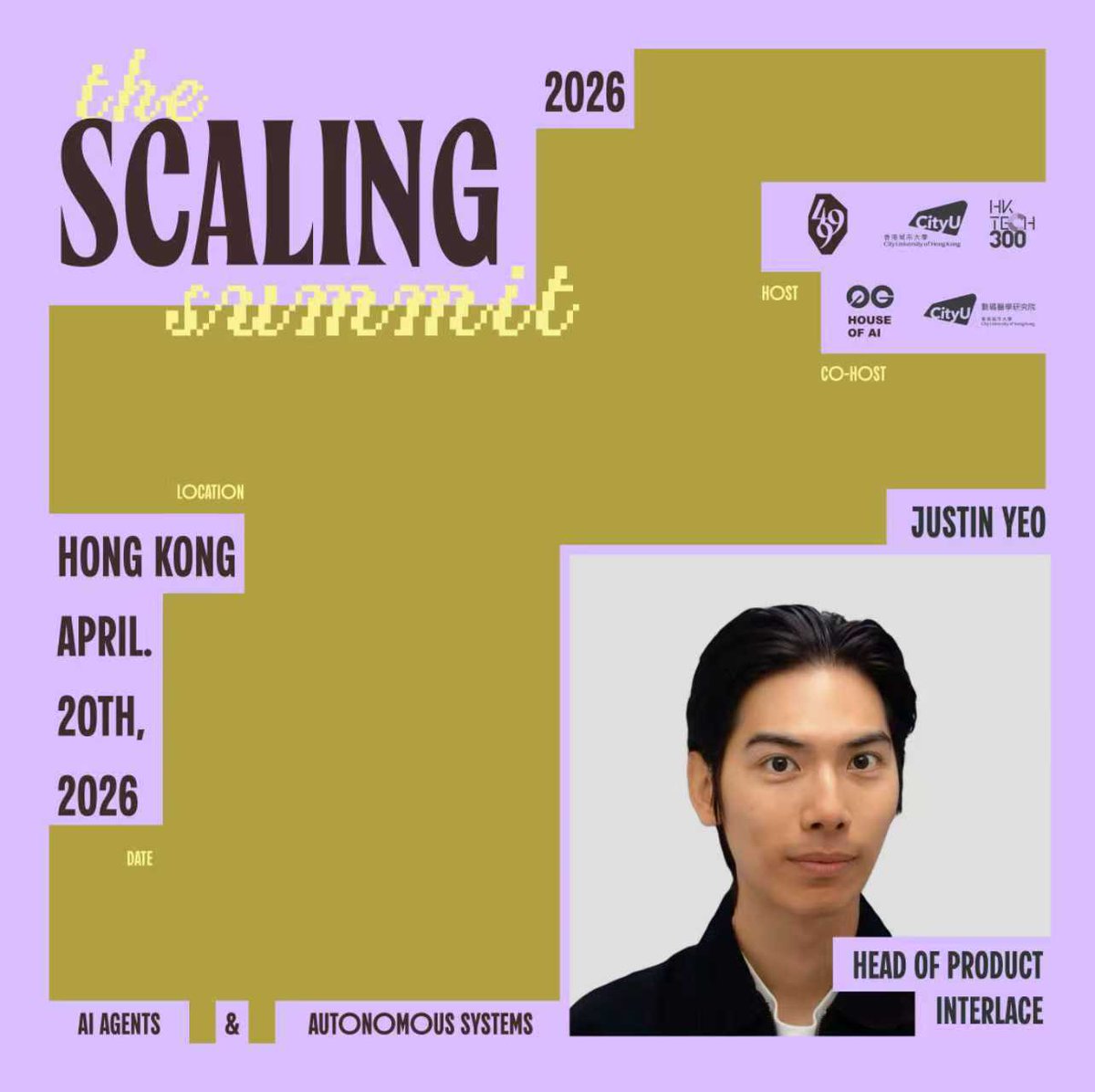 499_Group's tweet photo. 🇭🇰 The Scaling Summit: AI Agents & Autonomous Systems

@jyeo642 is Head of Product at @InterlaceMoney, specialising in fintech and Web3 infrastructure. 

With 9+ years across product, data, and innovation, he builds seamless financial experiences and scales global card programs with partners across banking and digital assets.

Join us in Hong Kong and be in the room where this is happening.

👉 Luma: https://t.co/62ixF1s9ei