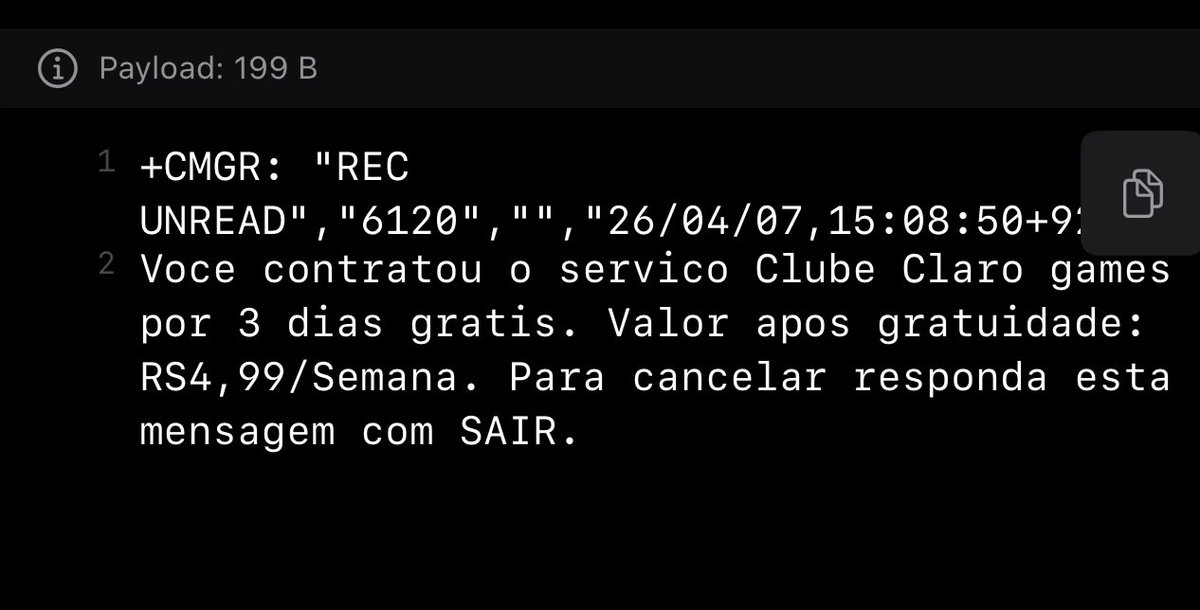 c4ldas's tweet photo. E mais uma vez a @ClaroBrasil assinando serviços sem minha autorização em um chip pré pago. 
O número que só uso pra IoT e eles ficam enfiando assinatura. Registrar reclamação na Anatel funciona mesmo ou não muda nada? https://t.co/Npp73Mpb8S