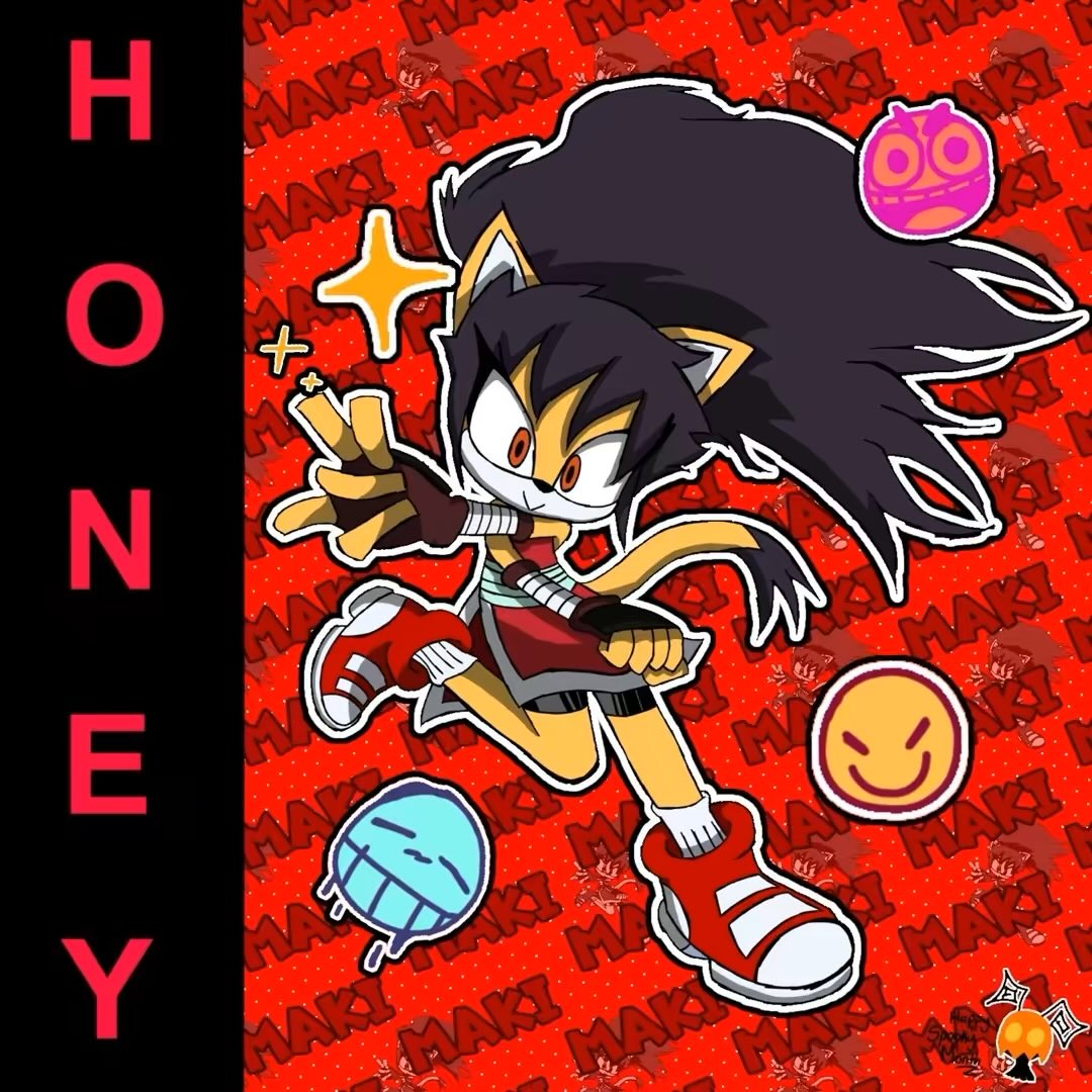 annoyinhousefly's tweet image. Yk everytime I think of honey I think of bean &amp;amp; bark because of fighters megamix. God these characters are just so cool 😭, here’s some old Halloween drawings of them 🪰🎃
#TeamHooligan #honeythecat #barkthepolarbear #beanthedynamite #art