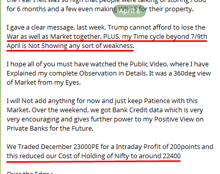 sharadjhun's tweet image. Time Window of 7-9th worked like a Magic !

Not only Prediction but Carrying Risk Managed Naked LONGS across all Members' Group into the Event, when the World was Preparing for an "END of a Civilisation" 

#Crude Shorts too on Hold 

#GANN #Markets