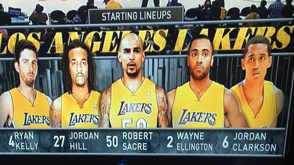 This who the Lakers got on the floor right now fml
