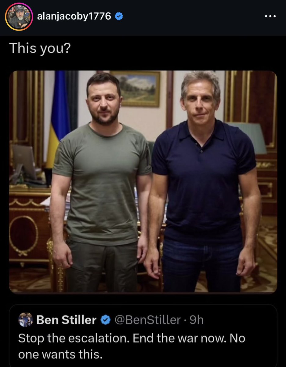 AmboLukeambo's tweet photo. @BenStiller this you? https://t.co/D5jdfcPxRZ