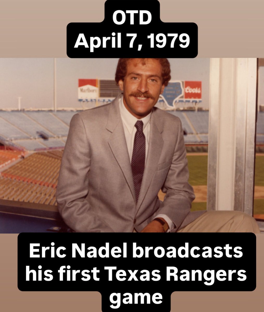 BallparkWay's tweet photo. OTD- April 7, 1979

Eric Nadel broadcasts his first game with the Texas Rangers https://t.co/c1FiuEtUzq