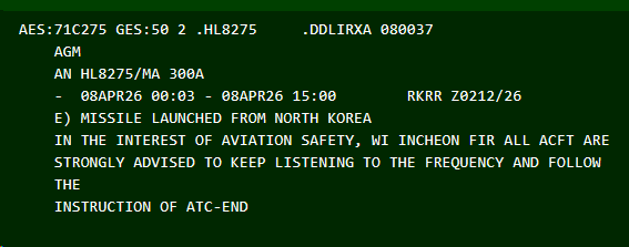 thebaldgeek's tweet image. Because of course North Korea launched a missile...
ADSB is the where.
ACARS is the why.