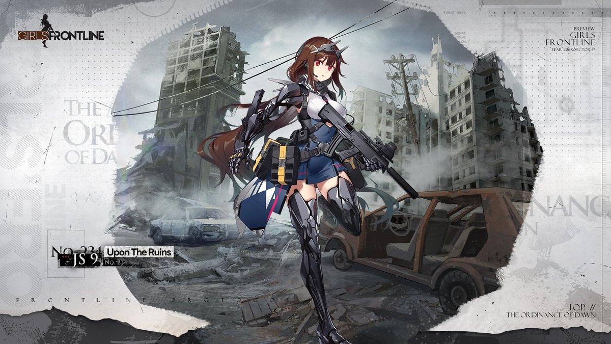 GirlsFrontlineE's tweet photo. Dear Commander,
The Frontline Protocol "Rules of Daybreak" will be available from Apr. 13th to May. 11th.
Complete your daily and weekly tasks and upgrade your Frontline Protocol to obtain the corresponding level rewards including JS9's Upon The Ruins.
Also, the Frontline Protocol “Visitors from Snowfield”, Frontline Protocol “Morning Flavors” and Frontline Protocol “Dawn Respite” will be rerun from Apr. 13th to May. 11th. You can obtain PK-Snowy Night Patrol, 433-Sweetheart's Family Kitchen and Gd DSR-50-Daybreak's Whisper again.
#GirlsFrontline