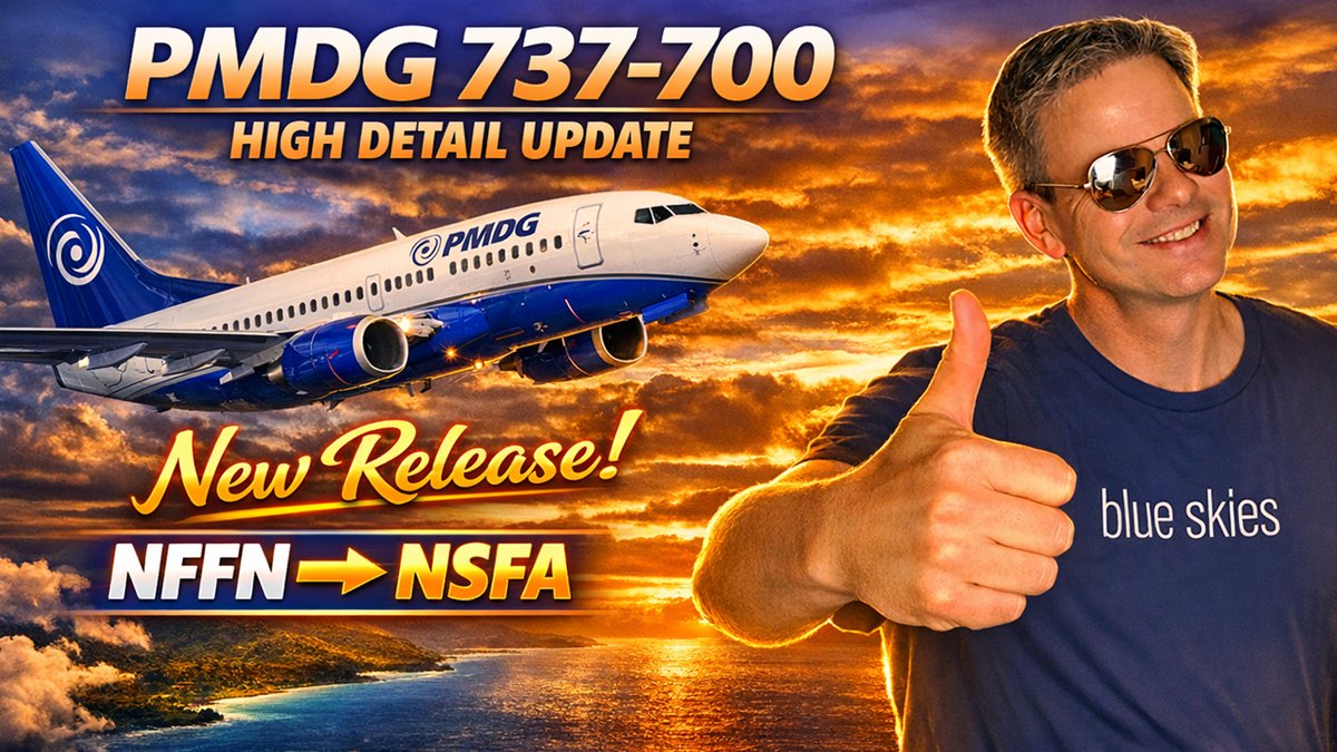 TubeSim's tweet image. LIVE | FIRST FLIGHT! PMDG 737‑700 NEW RELEASE + High Detail Update (NFFN → NSFA) #pmdg #flightsimulation #winctrl
youtube.com/live/J9ZhIe997…