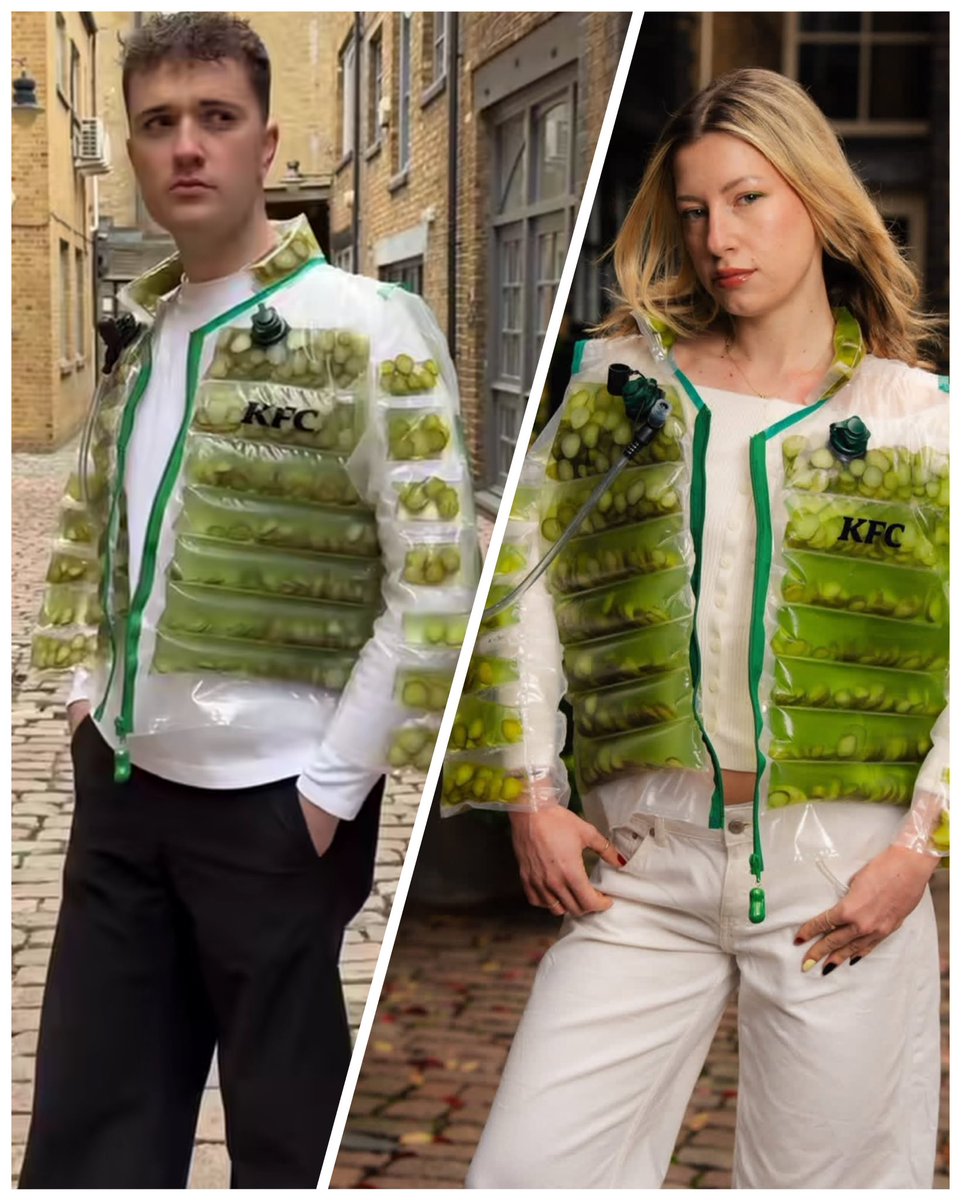 FunkoPOPsNews's tweet image. Would you wear this? Son of a pickle .. this Pickle Puffer Jacket is quite the piece .. fill with your favorite 🥒 

#Pickles #KFC #FunkoPOPNews