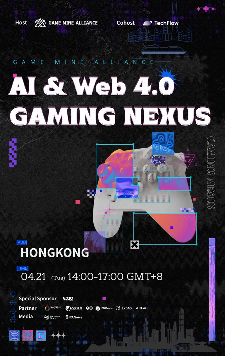 🎉 The AI &amp; Web4.0 Gaming Nexus · HK 2026

📅 April 21 · 📍Hong Kong, China

Calling all AI &amp; Gaming enthusiasts!

📢 Get ready to mingle, share insights, and spark new ideas during the Hong Kong Web3 Festival. 

It's the perfect chance to connect with fellow builders and