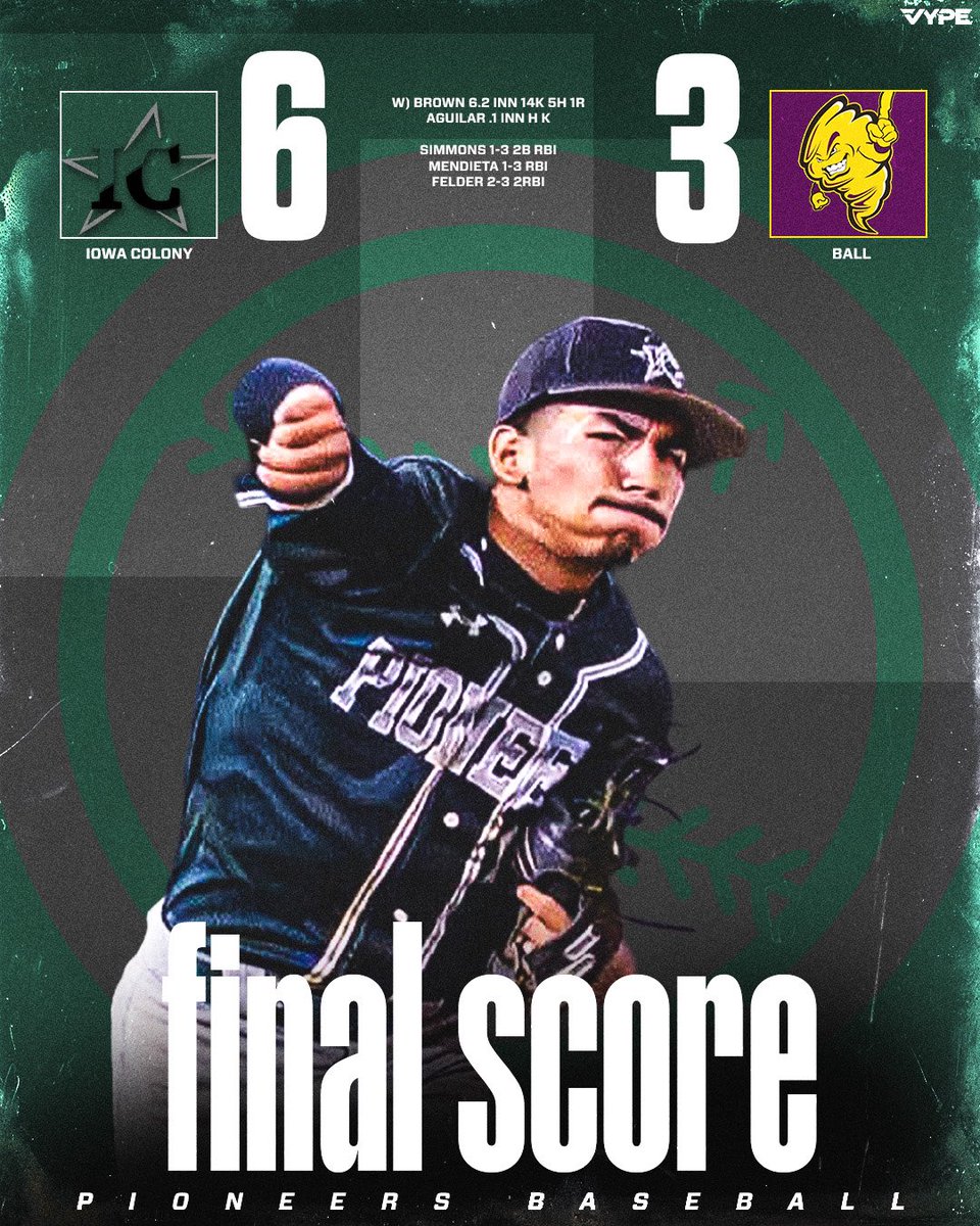 Iowa Colony Baseball tweet media