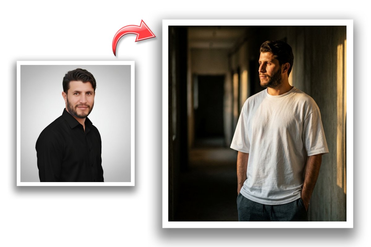 I_Muhammadali44's tweet image. Tried Cinematic AI Portrait Nano Banana 2 on @PixPrettyAI

The level of detail is honestly impressive.
Sharp textures, cinematic lighting and realistic depth.

Prompt:
"Photorealistic cinematic portrait of a young man, standing in a dark indoor hallway with dramatic warm golden