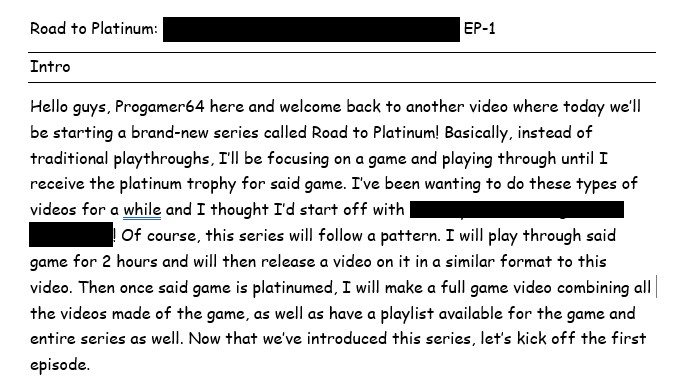 Progamer64yt's tweet photo. Started working on a script for a series I plan to make on YouTube called Road to Platinum. The image describes what it's gonna  be about best. https://t.co/9Lf0ZxbBoQ