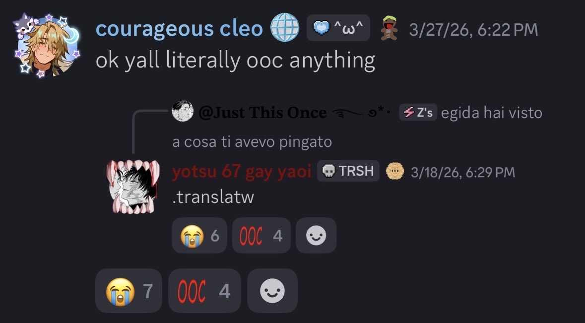 Out Of Context Passione Discord tweet media