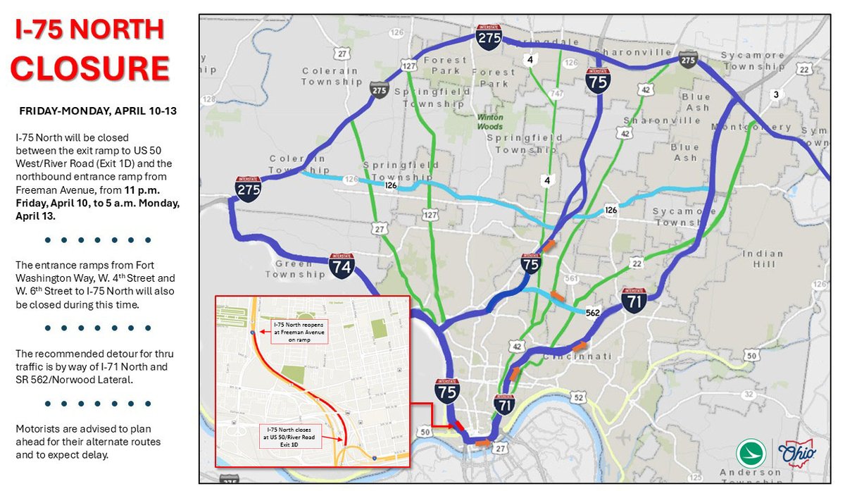 ODOT Cincinnati tweet media
