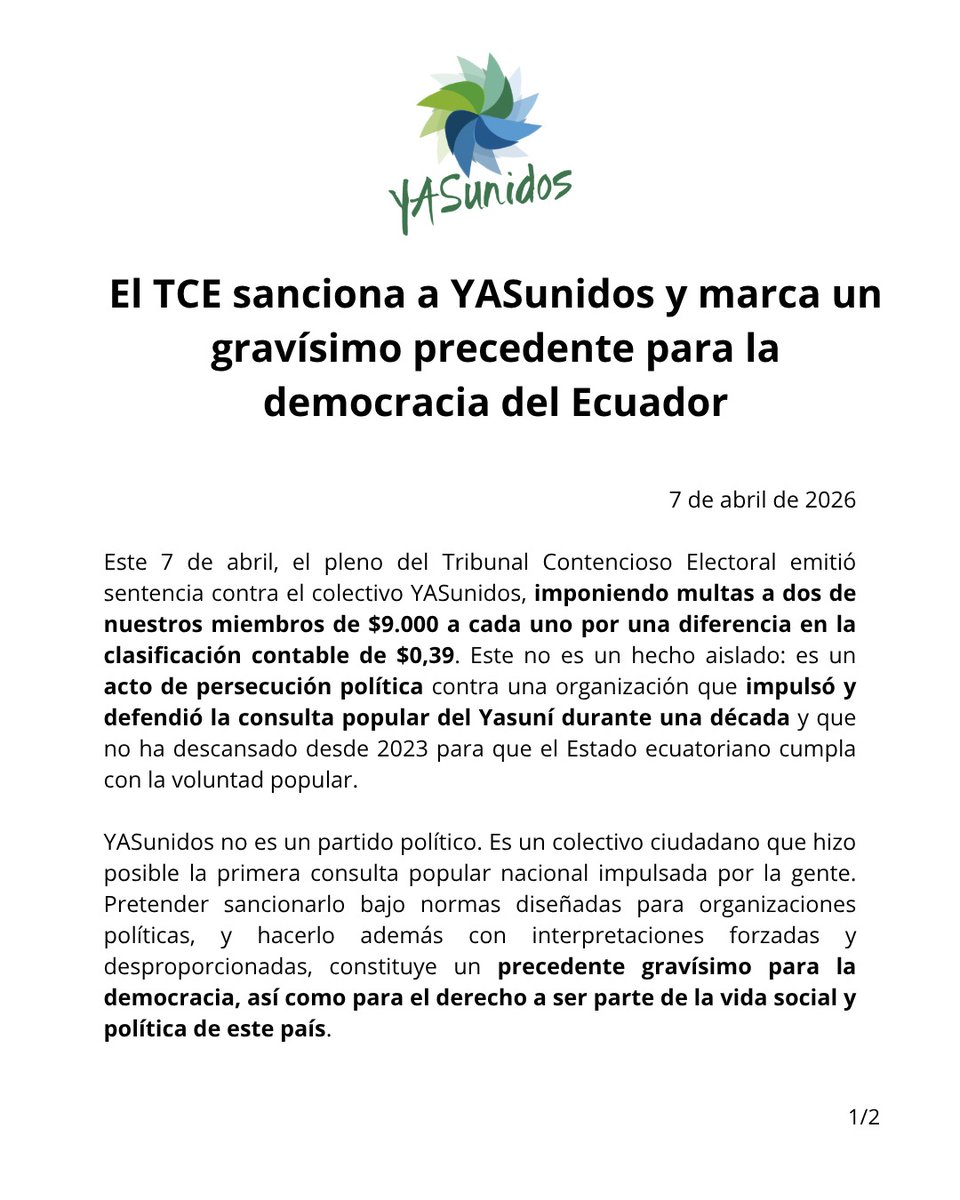 YASunidos tweet media