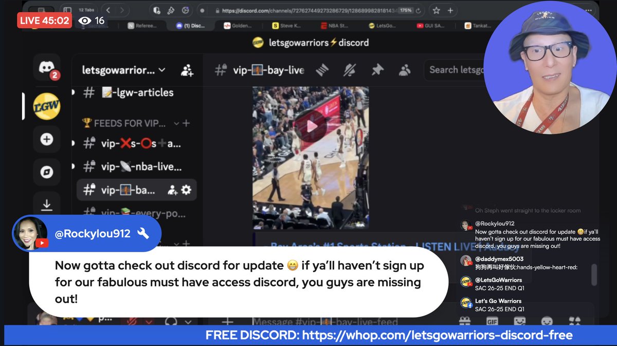 LetsGoWarriors's tweet image. About to do a first half recap! Now live! 🚨 Join us for the high vibes…

#Warriors vs Kings! Steph Curry Flurry vs Daeqwon Plowden's revenge? HIGH-VIBRATIONAL Watch Party 🫶💙💛

youtube.com/watch?v=Xocap-… #DubNation