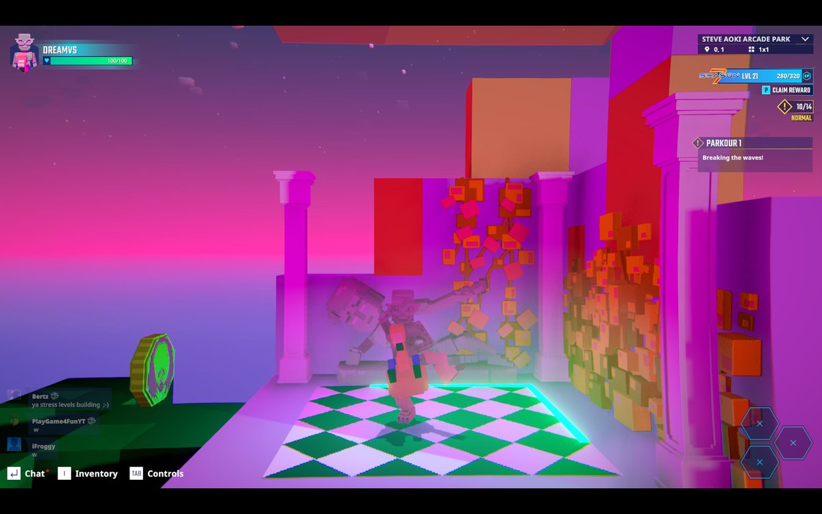 Found the flamingo in The Sandbox Season 7. Couldn’t leave without a pic. <a href="/TheSandboxGame/">The Sandbox</a>  tsbga.me/TheSandbox #Season7