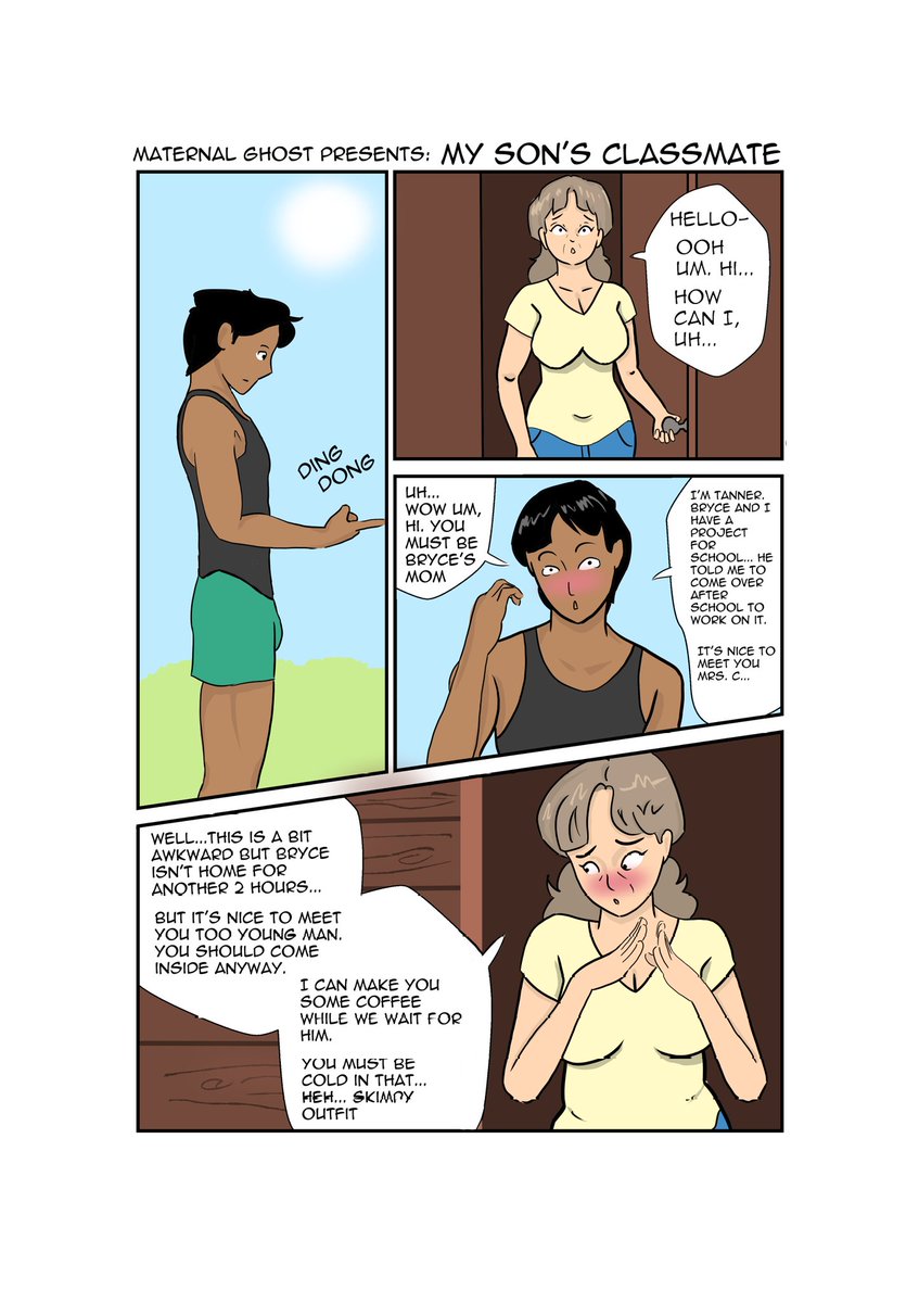 maternalghost's tweet photo. My Son's Classmate - Maternal Ghost (OC)

PG 1-4

#milf #taboo https://t.co/aNaKE0jIZp