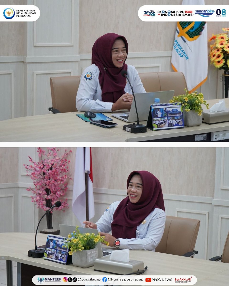 ppscilacap's tweet image. PPS Cilacap melalui Tim Kinerja Melakukan Pembahasan dalam Pengukuran Capaian Indikator Kinerja PPS Cilacap pada Triwulan I Tahun 2026, Rabu (8/4/2026).

#KKP2026GrowStronger #PanganBiru #PenangkapanIkanTerukur #DJPTDisiplin #DJPTBerdedikasi #DJPTBerprestasi #ppscmanteep