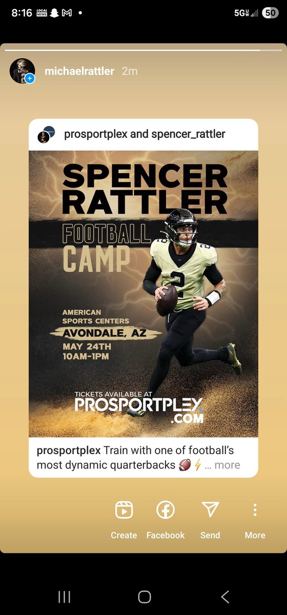 RattlerMichael's tweet photo. Gonna be a good one!  #elev8qbacademy #elev8academy #azsports #qbmagazine https://t.co/MnxTKMPcJf