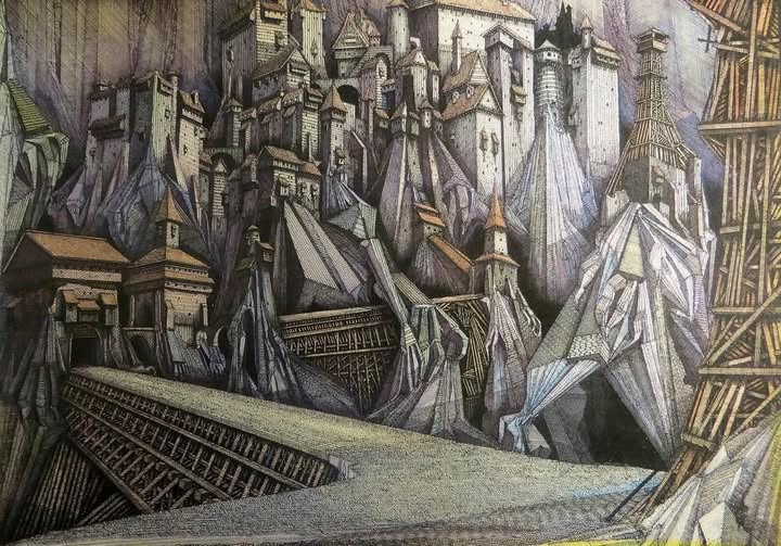 A bit of art for Ralph Bakshi's 'Wizards' (1977) by Ian Miller